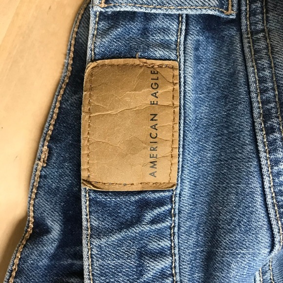 American Eagle Women's Jeans Blue High Waisted Straight Leg Distressed Size 10 - Picture 9 of 9